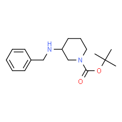 ChemSpider 2D Image | tert-butyl 3-(benzylamino)piperidine-1-carboxylate | C17H26N2O2