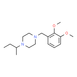 ChemSpider 2D Image | 1-sec-Butyl-4-(2,3-dimethoxybenzyl)piperazine | C17H28N2O2