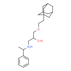 ChemSpider 2D Image | 1-[2-(Adamantan-1-yl)ethoxy]-3-[(1-phenylethyl)amino]-2-propanol | C23H35NO2