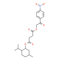 ChemSpider 2D Image | 2-Isopropyl-5-methylcyclohexyl 2-(4-nitrophenyl)-2-oxoethyl succinate | C22H29NO7