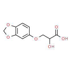 ChemSpider 2D Image | 3-(1,3-Benzodioxol-5-yloxy)-2-hydroxypropanoic acid | C10H10O6