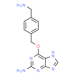 ChemSpider 2D Image | O6-[4-(Aminomethyl)benzyl]guanine | C13H14N6O
