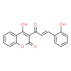 ChemSpider 2D Image | 4-Hydroxy-3-[(2E)-3-(2-hydroxyphenyl)-2-propenoyl]-2H-chromen-2-one | C18H12O5