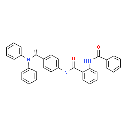ChemSpider 2D Image | 4-{[2-(Benzoylamino)benzoyl]amino}-N,N-diphenylbenzamide | C33H25N3O3