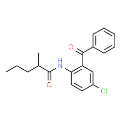 ChemSpider 2D Image | N-(2-Benzoyl-4-chlorophenyl)-2-methylpentanamide | C19H20ClNO2