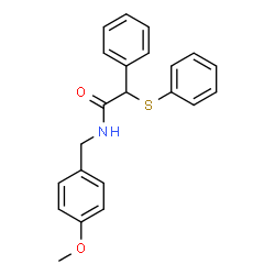 ChemSpider 2D Image | N-(4-Methoxybenzyl)-2-phenyl-2-(phenylsulfanyl)acetamide | C22H21NO2S