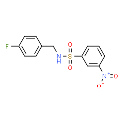 ChemSpider 2D Image | N-(4-Fluorobenzyl)-3-nitrobenzenesulfonamide | C13H11FN2O4S