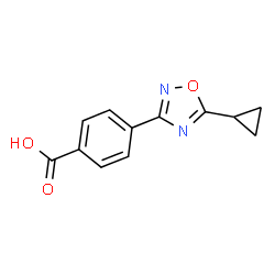 ChemSpider 2D Image | 4-(5-Cyclopropyl-1,2,4-oxadiazol-3-yl)benzoic acid | C12H10N2O3