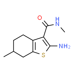 ChemSpider 2D Image | 2-Amino-N,6-dimethyl-4,5,6,7-tetrahydro-1-benzothiophene-3-carboxamide | C11H16N2OS