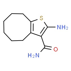 ChemSpider 2D Image | 2-amino-4H,5H,6H,7H,8H,9H-cycloocta[b]thiophene-3-carboxamide | C11H16N2OS