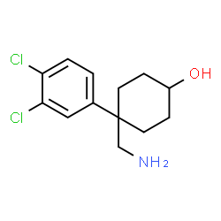 ChemSpider 2D Image | 4-(Aminomethyl)-4-(3,4-dichlorophenyl)cyclohexanol | C13H17Cl2NO