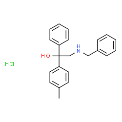 ChemSpider 2D Image | 2-(Benzylamino)-1-(4-methylphenyl)-1-phenylethanol hydrochloride (1:1) | C22H24ClNO