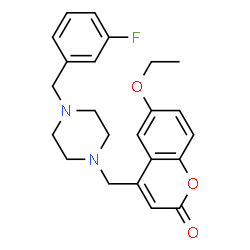 ChemSpider 2D Image | 6-Ethoxy-4-{[4-(3-fluorobenzyl)-1-piperazinyl]methyl}-2H-chromen-2-one | C23H25FN2O3