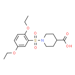 ChemSpider 2D Image | 1-[(2,5-Diethoxyphenyl)sulfonyl]-4-piperidinecarboxylic acid | C16H23NO6S