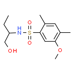 ChemSpider 2D Image | N-(1-Hydroxy-2-butanyl)-5-methoxy-2,4-dimethylbenzenesulfonamide | C13H21NO4S