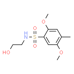 ChemSpider 2D Image | N-(2-Hydroxyethyl)-2,5-dimethoxy-4-methylbenzenesulfonamide | C11H17NO5S