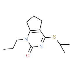 ChemSpider 2D Image | 4-Propan-2-Ylsulfanyl-1-Propyl-6,7-Dihydro-5~{h}-Cyclopenta[d]pyrimidin-2-One | C13H20N2OS