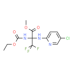 ChemSpider 2D Image | alanine, 2-[(5-chloro-2-pyridinyl)amino]-N-(ethoxycarbonyl)-3,3,3-trifluoro-, methyl ester | C12H13ClF3N3O4