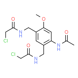 ChemSpider 2D Image | N,N'-[(4-Acetamido-6-methoxy-1,3-phenylene)bis(methylene)]bis(2-chloroacetamide) | C15H19Cl2N3O4