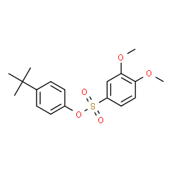 ChemSpider 2D Image | 4-(2-Methyl-2-propanyl)phenyl 3,4-dimethoxybenzenesulfonate | C18H22O5S