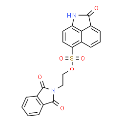 ChemSpider 2D Image | 2-(1,3-Dioxo-1,3-dihydro-2H-isoindol-2-yl)ethyl 2-oxo-1,2-dihydrobenzo[cd]indole-6-sulfonate | C21H14N2O6S