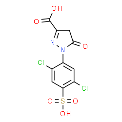 ChemSpider 2D Image | 1-(2,5-Dichloro-4-sulfophenyl)-4,5-dihydro-5-oxo-1H-pyrazole-3-carboxylic acid | C10H6Cl2N2O6S