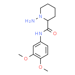 ChemSpider 2D Image | 1-Amino-N-(3,4-dimethoxyphenyl)-2-piperidinecarboxamide | C14H21N3O3