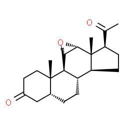 ChemSpider 2D Image | 11alpha,12alpha-Epoxy-5beta-pregnane-3,20-dione | C21H30O3
