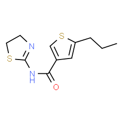 ChemSpider 2D Image | N-(4,5-Dihydro-1,3-thiazol-2-yl)-5-propyl-3-thiophenecarboxamide | C11H14N2OS2