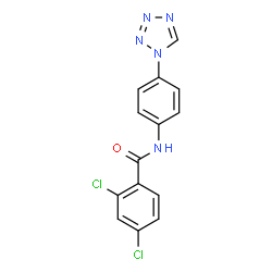 ChemSpider 2D Image | 2,4-Dichloro-N-[4-(1H-tetrazol-1-yl)phenyl]benzamide | C14H9Cl2N5O