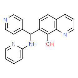 ChemSpider 2D Image | 7-[4-Pyridinyl(2-pyridinylamino)methyl]-8-quinolinol | C20H16N4O