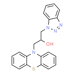 ChemSpider 2D Image | 1-(1-benzotriazolyl)-3-(10-phenothiazinyl)-2-propanol | C21H18N4OS