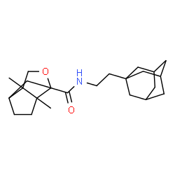 ChemSpider 2D Image | N-[2-(Adamantan-1-yl)ethyl]-6,7-dimethyl-4-oxatricyclo[4.3.0.0~3,7~]nonane-3-carboxamide | C23H35NO2