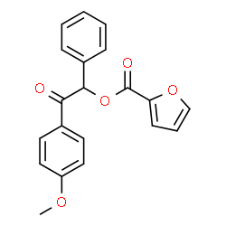 ChemSpider 2D Image | 2-(4-Methoxyphenyl)-2-oxo-1-phenylethyl 2-furoate | C20H16O5