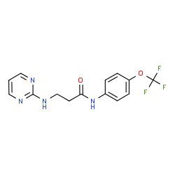 ChemSpider 2D Image | N~3~-2-Pyrimidinyl-N-[4-(trifluoromethoxy)phenyl]-beta-alaninamide | C14H13F3N4O2