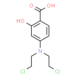 ChemSpider 2D Image | 4-[Bis(2-chloroethyl)amino]-2-hydroxybenzoic acid | C11H13Cl2NO3
