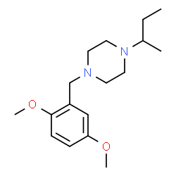 ChemSpider 2D Image | 1-sec-Butyl-4-(2,5-dimethoxybenzyl)piperazine | C17H28N2O2