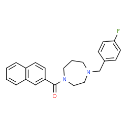 ChemSpider 2D Image | [4-(4-Fluorobenzyl)-1,4-diazepan-1-yl](2-naphthyl)methanone | C23H23FN2O