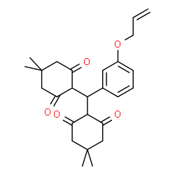 ChemSpider 2D Image | 2,2'-{[3-(Allyloxy)phenyl]methylene}bis(5,5-dimethyl-1,3-cyclohexanedione) | C26H32O5