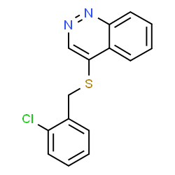 ChemSpider 2D Image | 4-((2-chlorobenzyl)thio)cinnoline | C15H11ClN2S