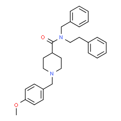 ChemSpider 2D Image | N-Benzyl-1-(4-methoxybenzyl)-N-(2-phenylethyl)-4-piperidinecarboxamide | C29H34N2O2