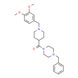 ChemSpider 2D Image | (4-Benzyl-1-piperazinyl)[1-(3,4-dimethoxybenzyl)-4-piperidinyl]methanone | C26H35N3O3
