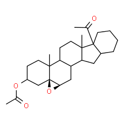 ChemSpider 2D Image | (1aS,13aR)-7b-Acetyl-5a,7a-dimethylicosahydroindeno[2',1':1,2]phenanthro[8a,9-b]oxiren-3-yl acetate | C27H40O4