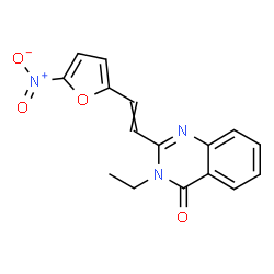 ChemSpider 2D Image | 3-Ethyl-2-[2-(5-nitro-2-furyl)vinyl]-4(3H)-quinazolinone | C16H13N3O4