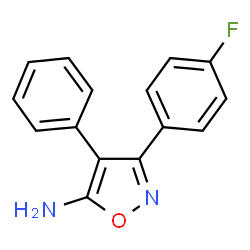 ChemSpider 2D Image | 3-(4-Fluorophenyl)-4-phenyl-1,2-oxazol-5-amine | C15H11FN2O