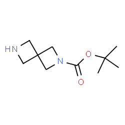 ChemSpider 2D Image | tert-Butyl-2,6-diazaspiro[3.3]heptan-2-carboxylat | C10H18N2O2