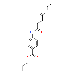 ChemSpider 2D Image | Propyl 4-[(4-ethoxy-4-oxobutanoyl)amino]benzoate | C16H21NO5