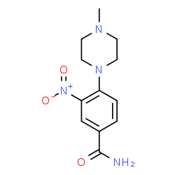 ChemSpider 2D Image | 4-(4-Methyl-1-piperazinyl)-3-nitrobenzamide | C12H16N4O3