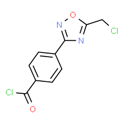 ChemSpider 2D Image | 4-[5-(Chloromethyl)-1,2,4-oxadiazol-3-yl]benzoyl chloride | C10H6Cl2N2O2