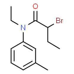 ChemSpider 2D Image | 2-Bromo-N-ethyl-N-(3-methylphenyl)butanamide | C13H18BrNO